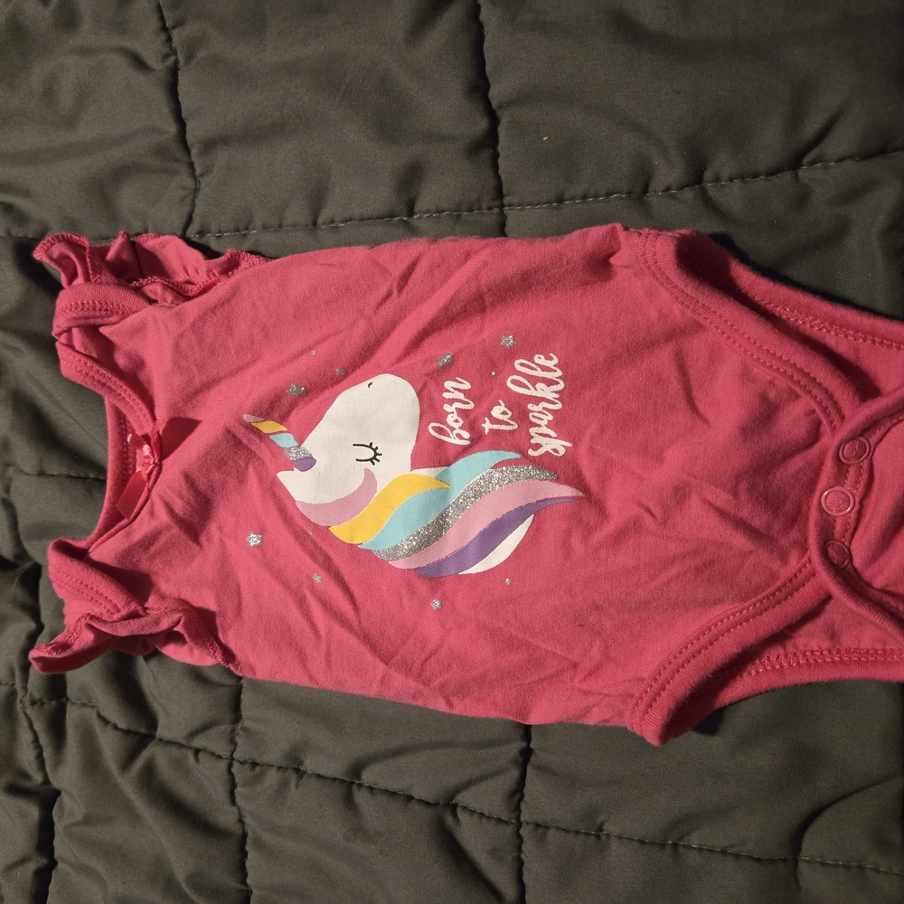 Pink Unicorn Baby Onesie